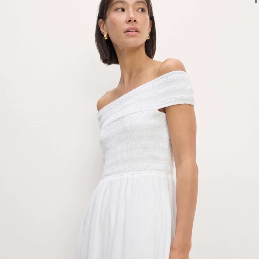 NWT Everlane Gauze Off the Shoulder Dress - Picture 2 of 10